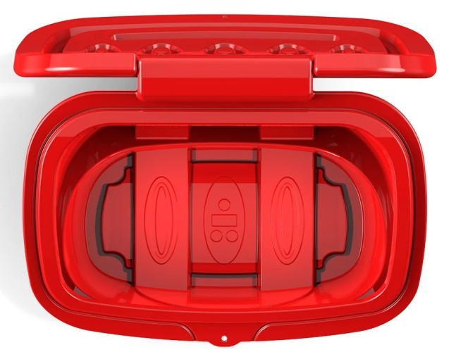 Ящик для песка и химикатов POLIMER GROUP 400 л с крышкой красный - изображение 3