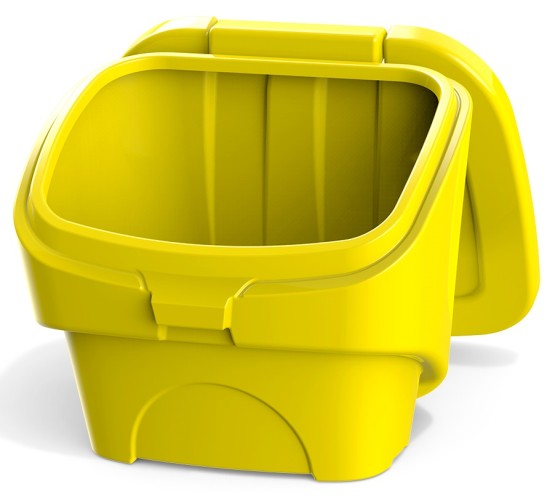 Ящик для песка и химикатов POLIMER GROUP  90 л с крышкой желтый - изображение 2