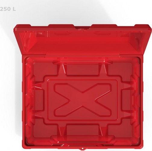 Ящик для песка и химикатов POLIMER GROUP 250 л с крышкой красный - изображение 4