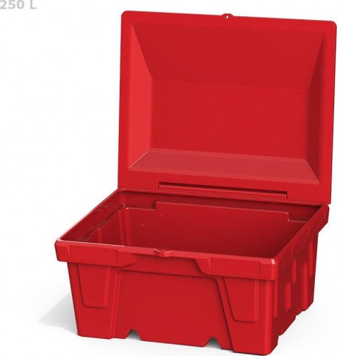 Ящик для песка и химикатов POLIMER GROUP 250 л с крышкой красный - изображение 3