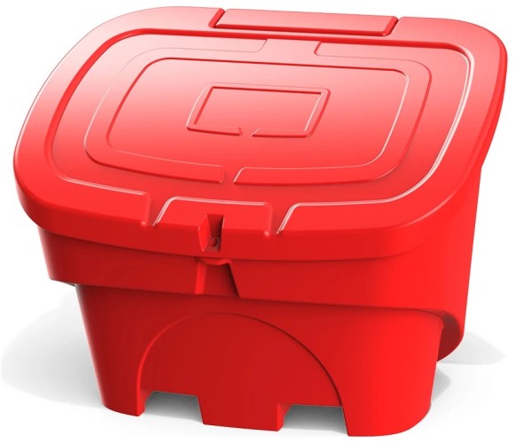 Ящик для песка и химикатов POLIMER GROUP 400 л с крышкой красный