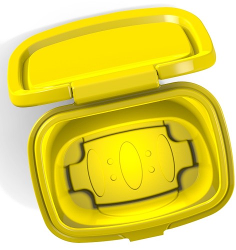 Ящик для песка и химикатов POLIMER GROUP  90 л с крышкой желтый - изображение 4