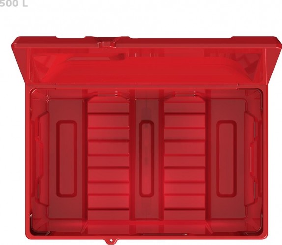Ящик для песка и химикатов POLIMER GROUP 500 л с крышкой красный - изображение 4