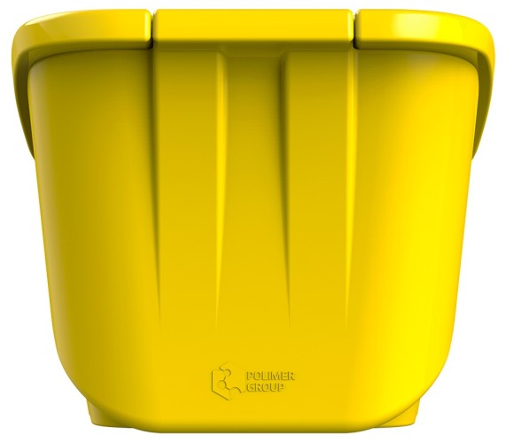 Ящик для песка и химикатов POLIMER GROUP  90 л с крышкой желтый - изображение 3