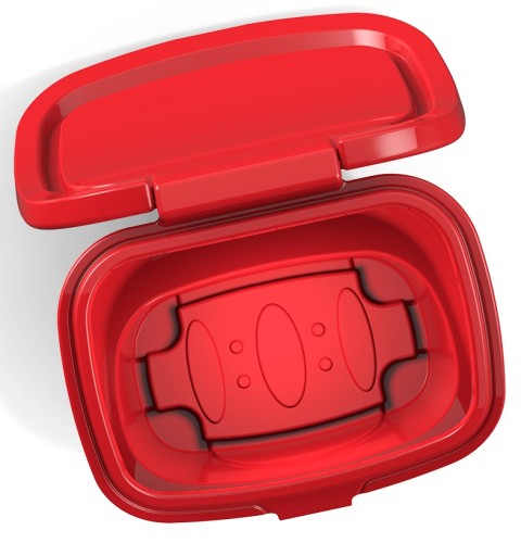 Ящик для песка и химикатов POLIMER GROUP  90 л с крышкой красный - изображение 4