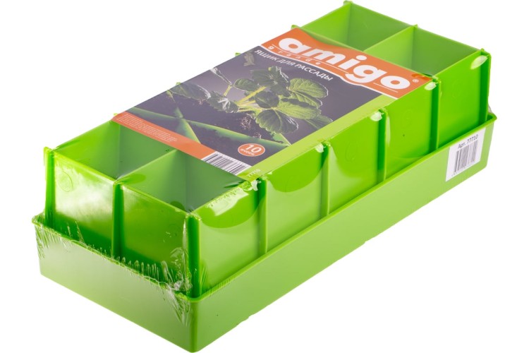 Ящик для рассады Amigo 77710 40х17х5 см 10 ячеек - изображение 2