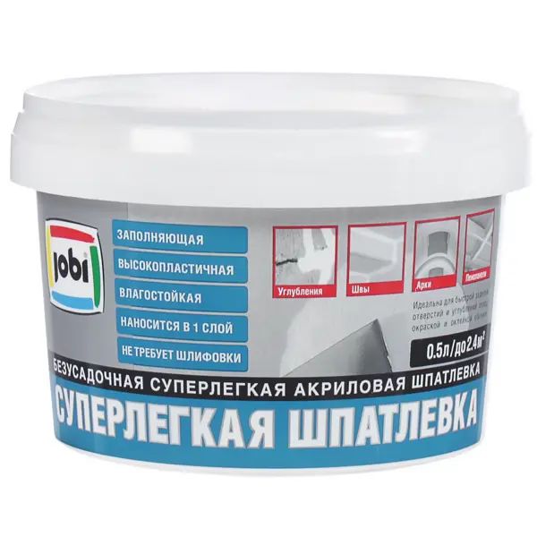 Шпатлёвка суперлёгкая Jobi 0.5 л