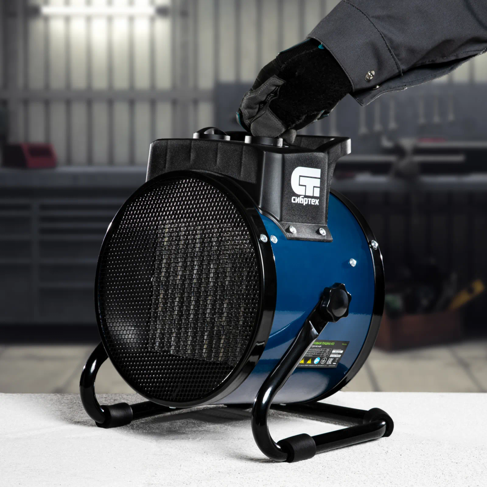 Тепловая пушка, керамический нагреватель K3, 3 режима, 230В, 1500/3000 Вт Сибртех - изображение 9