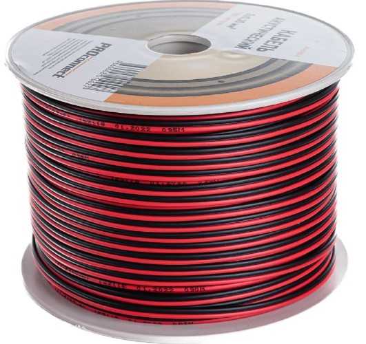 Кабель акустический Proconnect 01-6102-6 ШВПМ 2х0,35мм², красно-черный, 100м - изображение 2