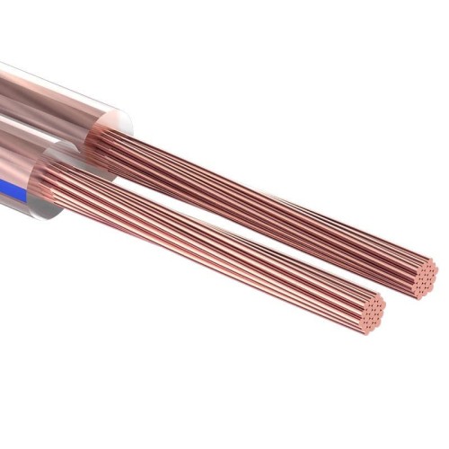 Кабель акустический REXANT 01-6205-3-10 2х1,00мм², прозрачный BLUELINE, 10м