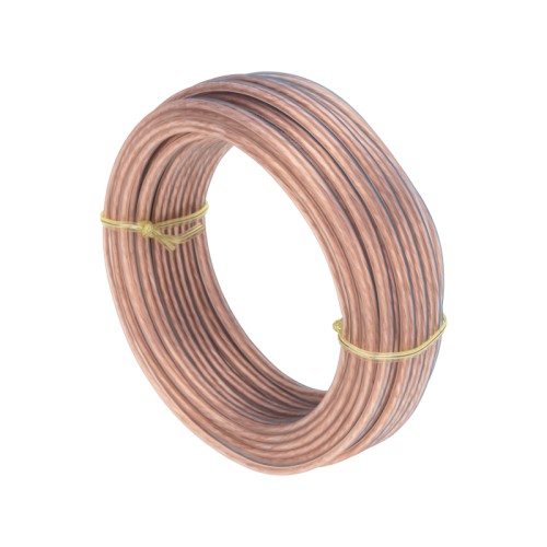 Кабель акустический REXANT 01-6204-3-10 2х0,75мм², прозрачный BLUELINE, 10м