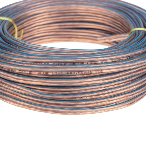 Кабель акустический REXANT 01-6203-3-20 2х0,50мм², прозрачный BLUELINE, 20м - изображение 2