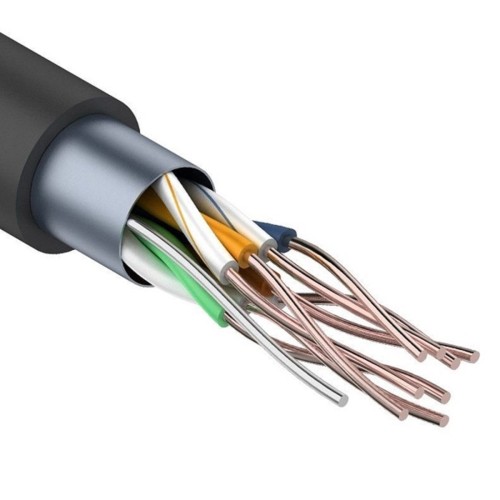 Кабель Proconnect CCA, F/UTP, CAT 5e, PE 4х2х0,50мм, внешний, черный, 305м 01-0146-3
