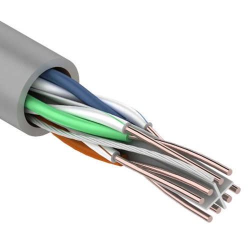 Кабель Proconnect CCA, U/UTP, CAT 6, PVC 4x2x0,57мм, внутренний, серый, 305м 01-0047-3