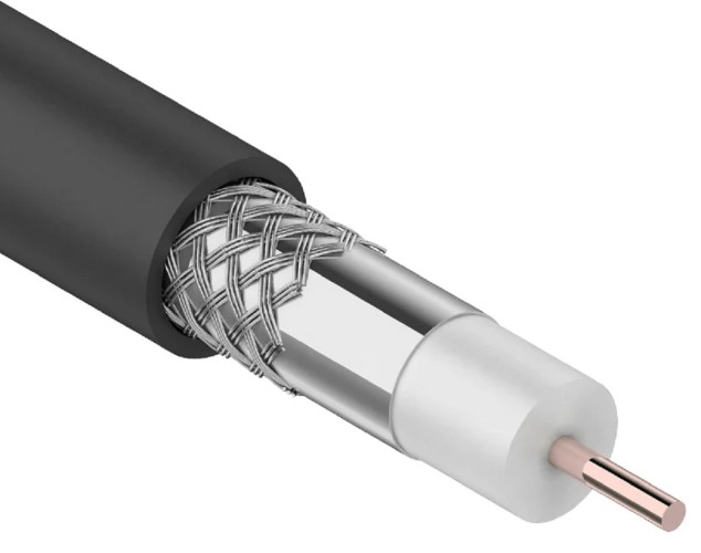 Кабель Proconnect RG-6U (75 Oм) CCS/Al/Al (0,9/Al/32х0,12мм) 48% черный, 100м 01-2205-1