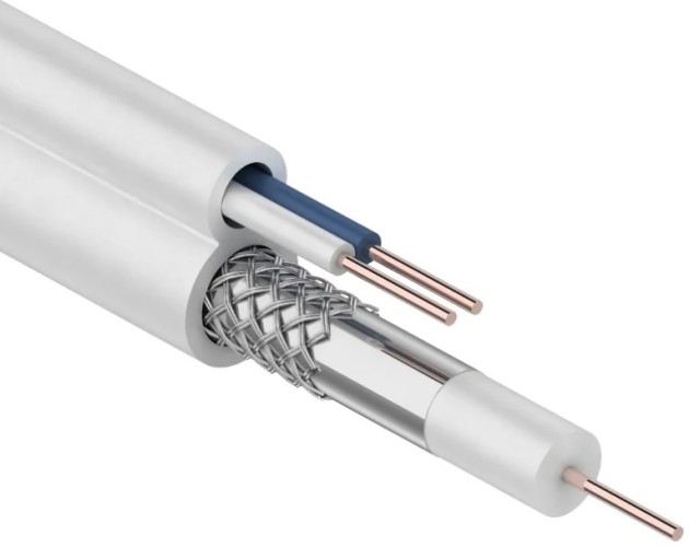 Кабель REXANT 01-4001 ККСВ-В +2х0,5мм, (бухта 100м), белый