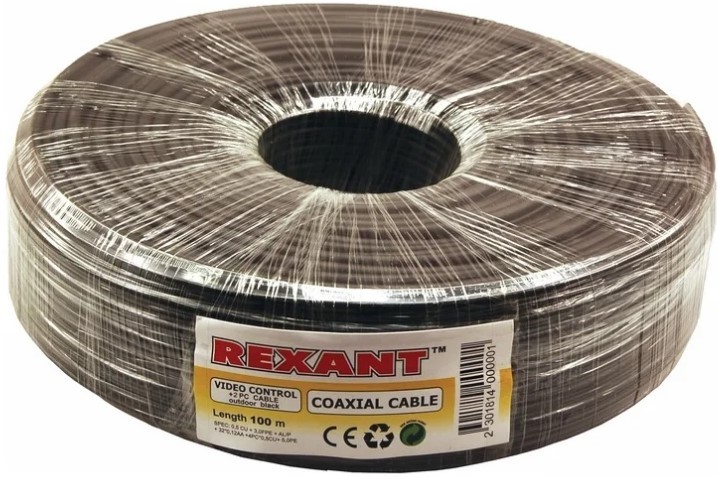 Кабель REXANT 01-4002 ККСВ-П +2х0,5мм, (бухта 100м), черный - изображение 3