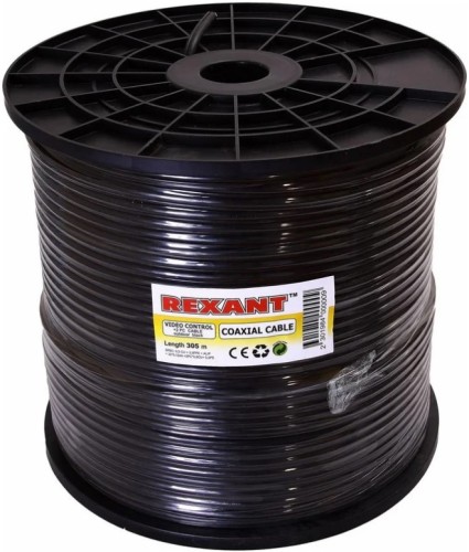 Кабель REXANT 01-4004 ККСВ-П +2х0,5мм, (бухта 305м), черный - изображение 2
