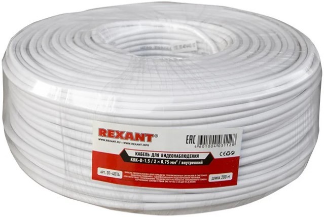 Кабель REXANT 01-4014 КВК-В-1,5 +2x0,75мм², ø6,5 мм, 200м,одножильный - изображение 2