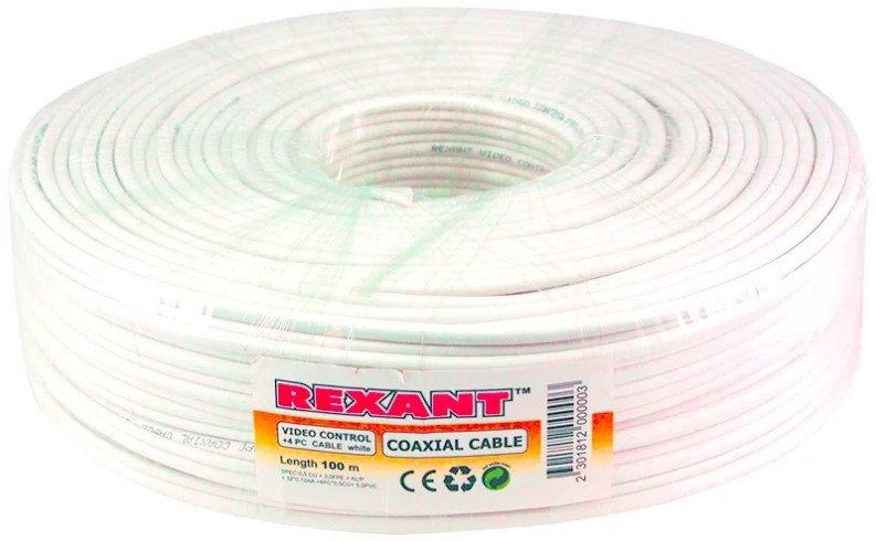 Кабель REXANT 01-4021 ККСВ-В +4х0,5мм, 100м, белый - изображение 2