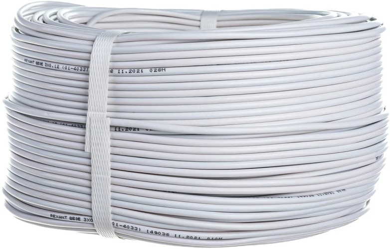 Кабель REXANT 01-4033 ШВЭВ (ШСМ) 3x0,12мм², 200м, белый - изображение 2