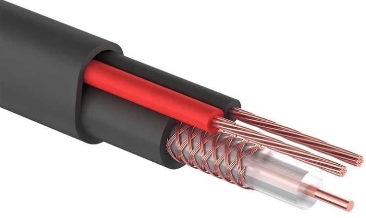 Кабель REXANT 01-4105 КВК-П-2 +2x0,75мм², ø8,0 мм, 200м одножильный, чер