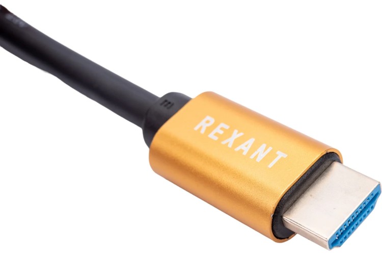 Кабель REXANT 17-6102 HDMI-HDMI 2.0, 1м, Gold (цветная коробка) - изображение 4