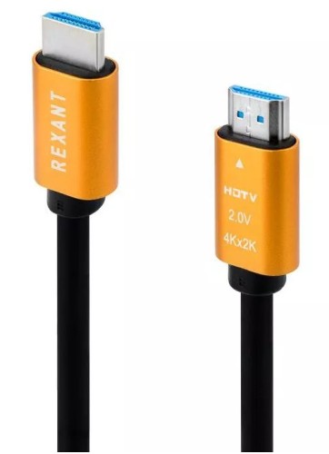Кабель REXANT 17-6105 HDMI-HDMI 2.0, 3м, Gold (цветная коробка) - изображение 2