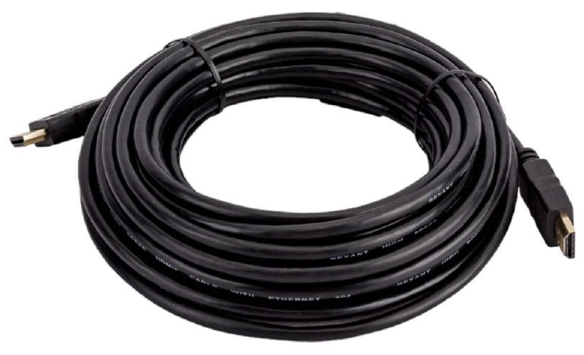 Кабель REXANT 17-6208 HDMI-HDMI 1.4, 10м, Gold (PVC пакет)