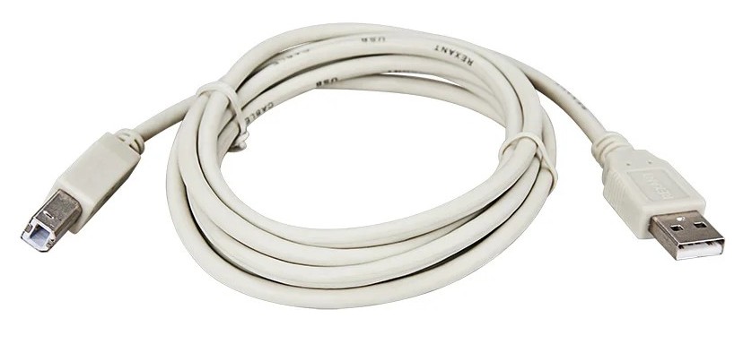 Кабель REXANT 18-1104 USB-A– USB-B, 2,4A, 1,8м, пвх, серый