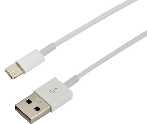 Кабель REXANT 18-1121 USB-A – Lightning для Apple, 2,4A, 1м, ПВХ, белый, - изображение 2