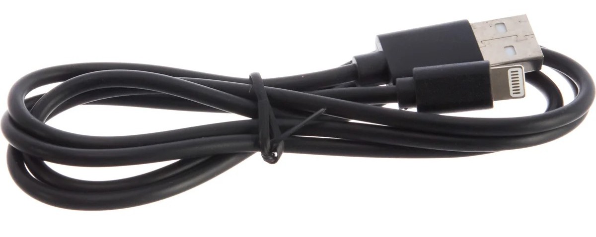 Кабель REXANT 18-1122 USB-A – Lightning для Apple, 1A, 1м, ПВХ, черный