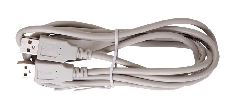 Кабель REXANT 18-1146 шт. USB-A – шт. USB-A, 2,4A, 3м, ПВХ, серый