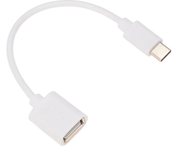 Кабель REXANT 18-1180 USB OTG, шт. Type-C–гн. USB-A, 2,4A, 0,15м, ПВХ, б
