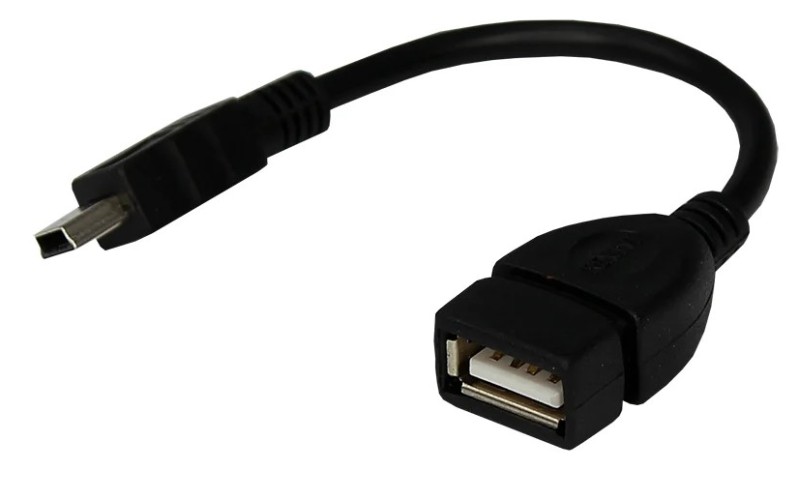 Кабель REXANT 18-1181 USB OTG, шт. mini USB– гн. USB-A, 2,4A, 0,15м, ПВХ
