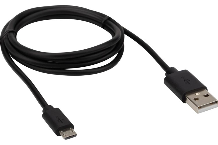 Кабель REXANT 18-4268 USB-A – micro USB, 1A, 1м, ПВХ, черный