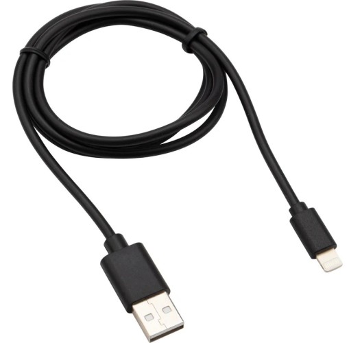 Кабель REXANT 18-7050 USB-A – Lightning для Apple, 2,1A, 1м, ПВХ, черный