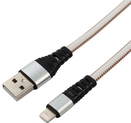 Кабель REXANT 18-7056 USB-A – lightning для apple, 2,4a, 1м, в белой ней - изображение 2