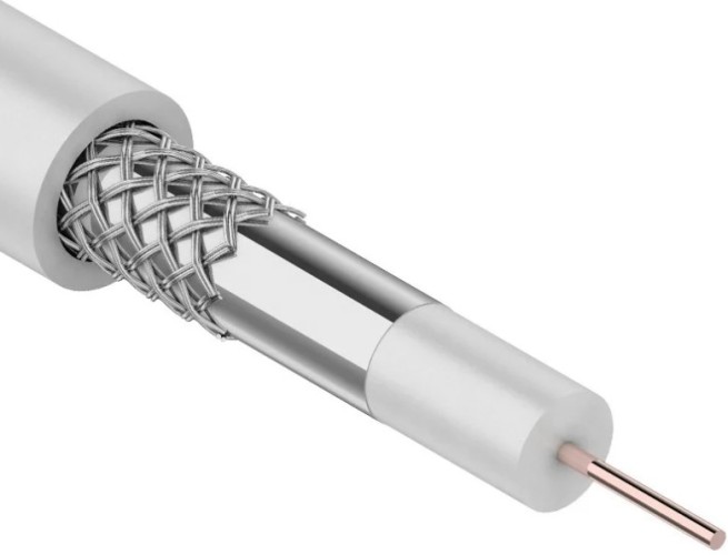 Кабель REXANT 3С-2V (75 Oм), CCS/Al/Al (0,5/Al/32х0,12мм) 48%, 100м, б 01-2611