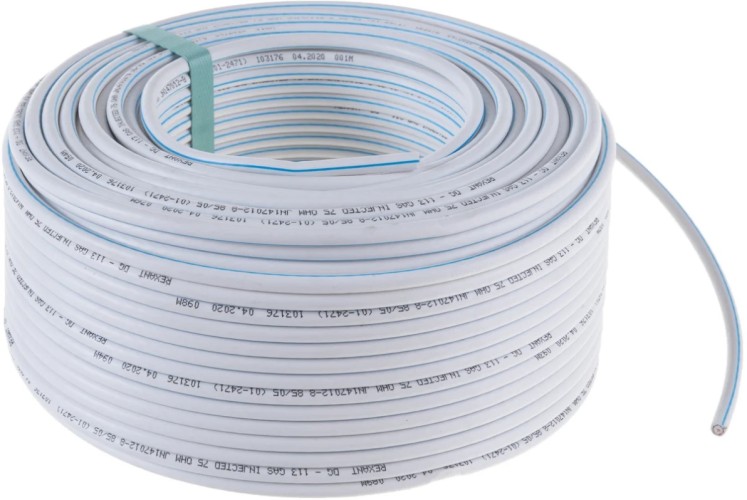 Кабель REXANT DG 113 Cu/Al/Cu (1,13мм/64х0,12мм) 100м, белый 01-2471 - изображение 3