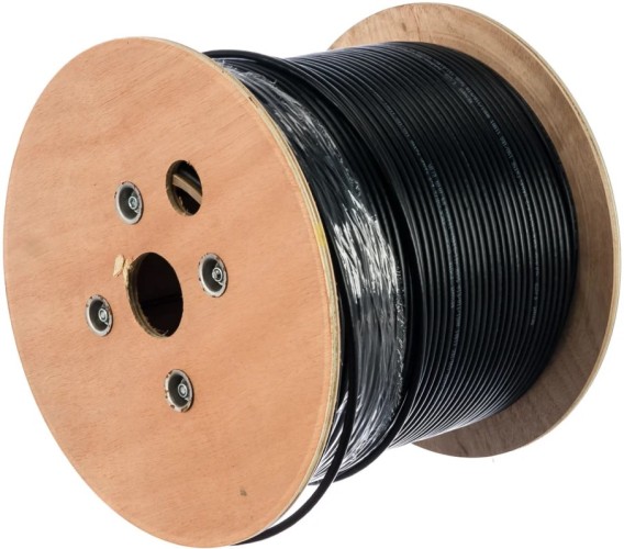 Кабель REXANT F/UTP, CAT 5e, PE 4х2х0,50мм, 24AWG внешний, черный (барабан) 01-0146 - изображение 3