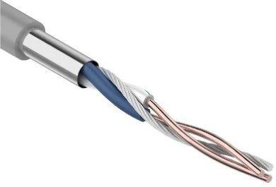 Кабель REXANT F/UTP, CAT 5e, PVC 1х2х0,51мм, 24AWG, внутренний, серый 01-0120