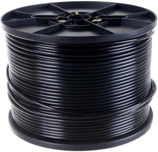 Кабель REXANT RG-6U (75 Oм) CCS/Al/Al (1,02/Al/48х0,12мм) 64% черный, 305м 01-2204