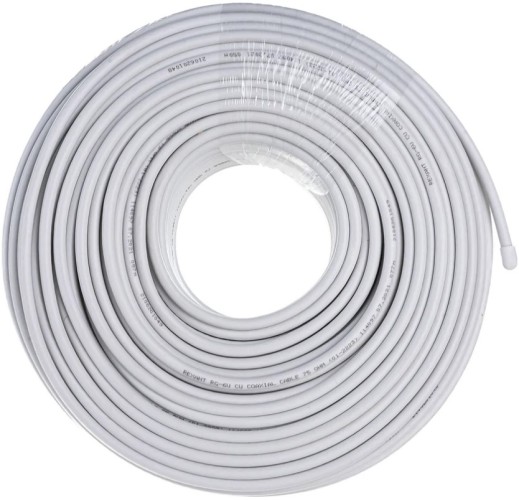 Кабель REXANT RG-6U (75 Oм) Cu/Al/Cu (1,0/Al/64х0,12мм) 75%, бух. 100м 01-2223 - изображение 2