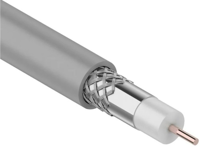 Кабель REXANT RG-8X (50 Oм) CCS/Al/Al (1,80/64х0,12мм) 75% серый, 100м 01-2021