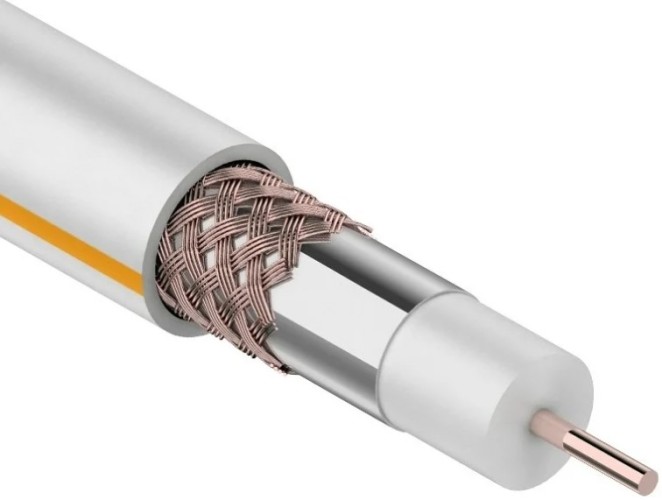 Кабель REXANT SAT 50 M Cu/Al/Cu (1,00мм/64x0,12мм) 100м, белый 01-2401