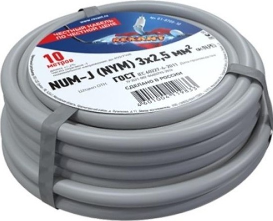 Кабель силовой Русский Свет ВВГ-Пнг(А)-LS 3х4 ОК (N PE) 100м ЭК000093337