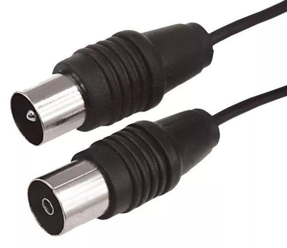 Кабель ВЧ REXANT 17-5017 ТВ гнездо-ТВ штекер, 15м, чeрный, тонкий - изображение 2