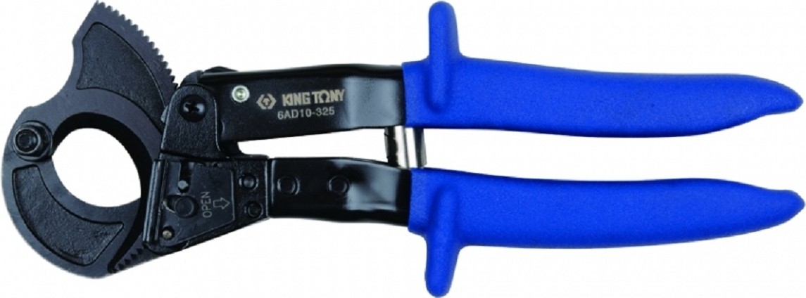 Кабелерез KING TONY 6AD10-325 усиленный, с трещоткой 255 мм