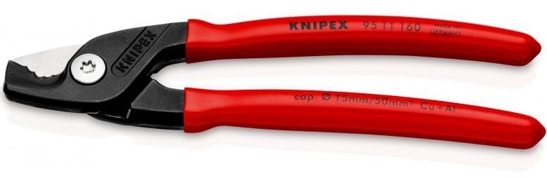Кабелерез KNIPEX KN-9511160SB Stepcut ø 15 мм, длина 160 мм